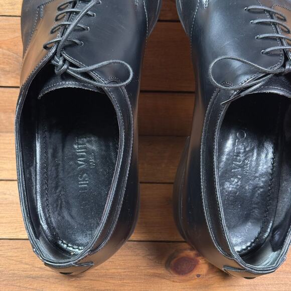 Louis Vuitton Black Leather Lace Up Derby Shoes Size 11 Dress Luxury Designer main image 5